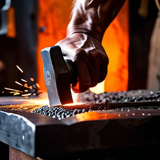 Putting the Hammer to Work forging steel.