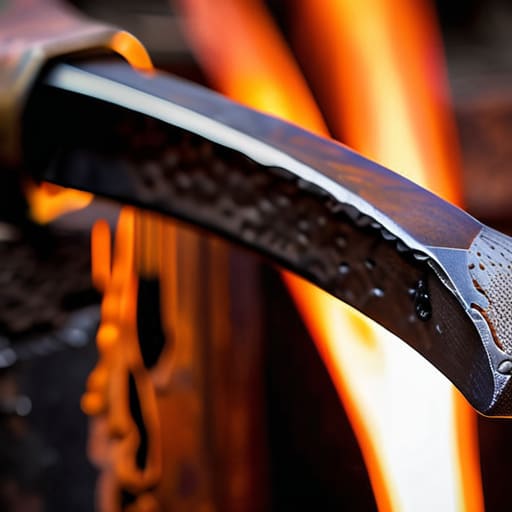 Putting the Hammer to Work with tongs.