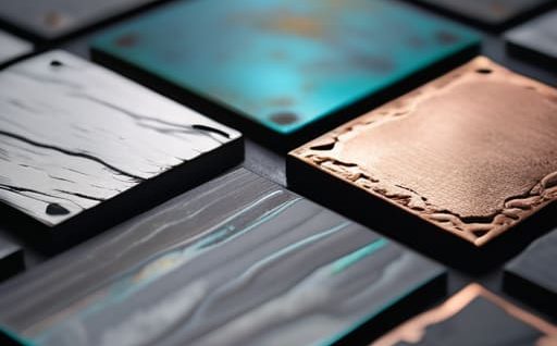Various metal finishing options for metalwork.