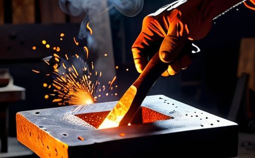 Manual metal forging basic principles photograph.
