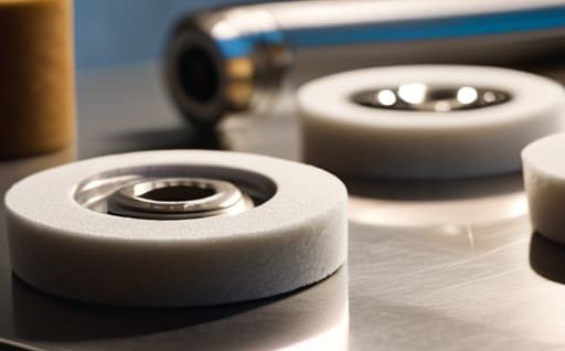 Selecting different metal polishing wheels.