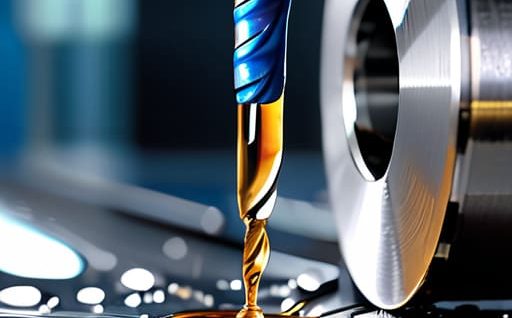 Applying metalwork lubricants during industrial machining.