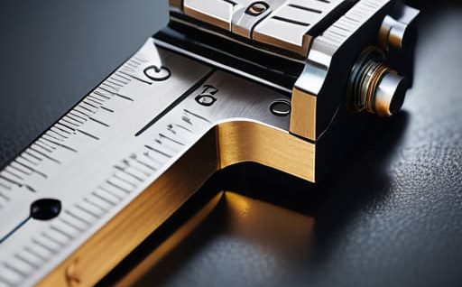 Precision metalwork measuring with professional tools.