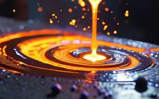 Demonstrating metalworking chemistry in action.