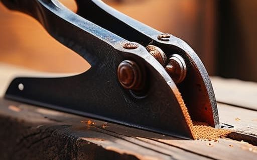 Man restoring old tools to working order.