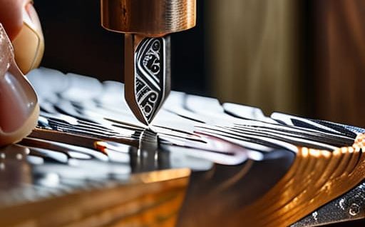 Metalwork while using a jeweler's saw.