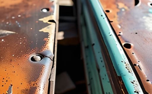 Expert vintage sign restoration on metal.