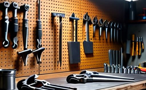 Efficient metalworking workshop tool organization ideas.