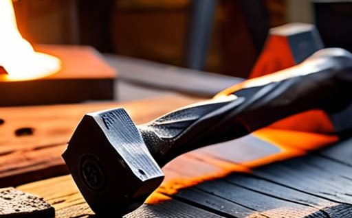 Essential tools for beginning blacksmithing projects.