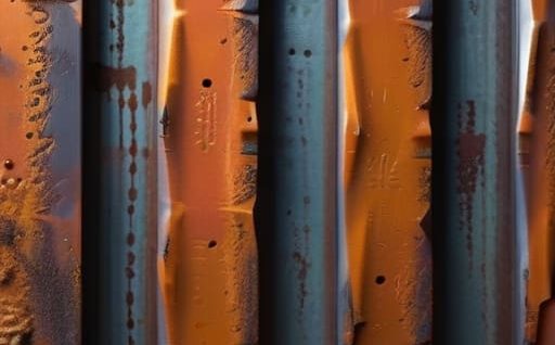 Various metal surface textures on metal.