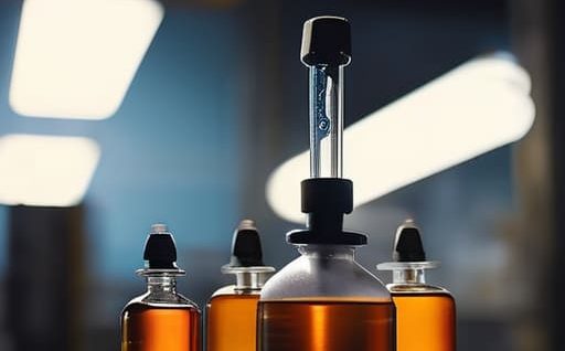 Essential metal-working chemicals in a workshop.