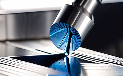 Demonstrating expert metalworking precision.