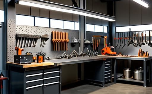 Efficient metalworking workshop layout design.
