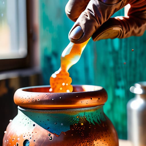 Achieving The Final Polish on copper.