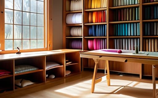 Creating a dedicated space for sewing projects.