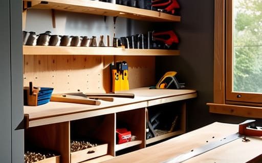 How to organize a home woodworking studio.