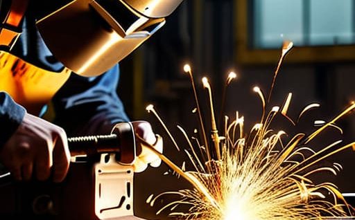 Bright metalwork workshop lighting for tasks.