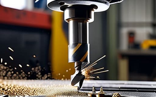 Operating a magnetic drill press.