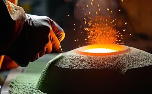 Crafting professional metal casting molds.