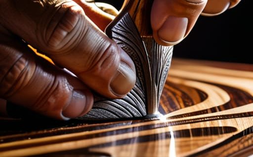 Demonstrating various metal inlay techniques.