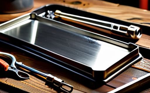 Essential tools for metal repair kits.
